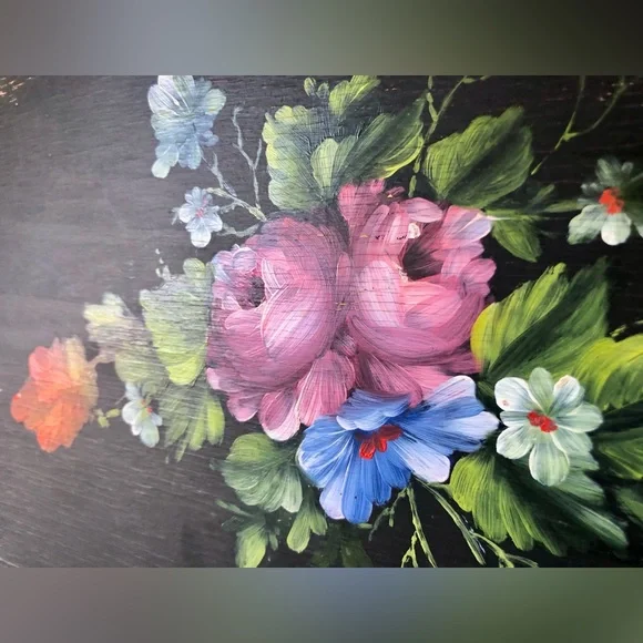 Vintage Painting on Wooden Panel